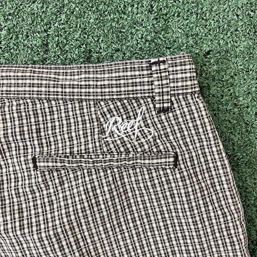 Vintage Y2K Reef Baggy Plaid Shorts Surf Wear Skater Mens Size XL Skater Grunge